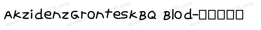AkzidenzGronteskBQ Blod字体转换